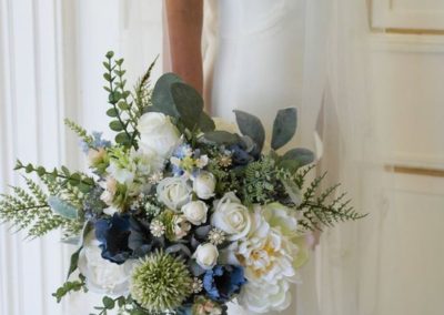 Blue and White Rustic Bouquet