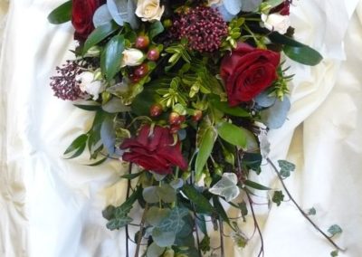 Christmas Cascading Bridal Bouquet